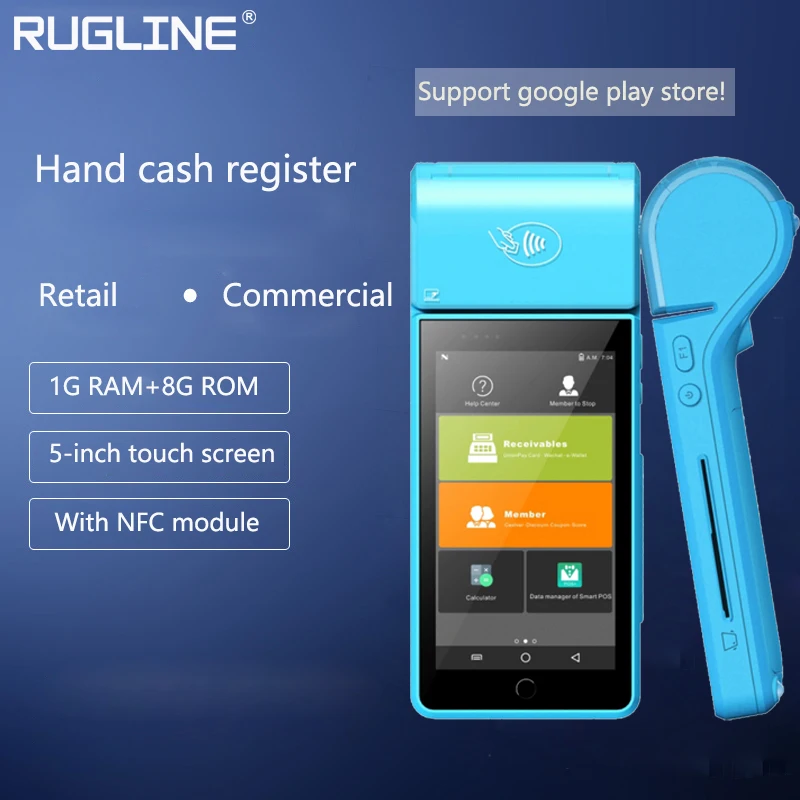 Terminale Pos Android Lettore Di Schede Lettore Nfc Bluetooth Pos Portatile Android