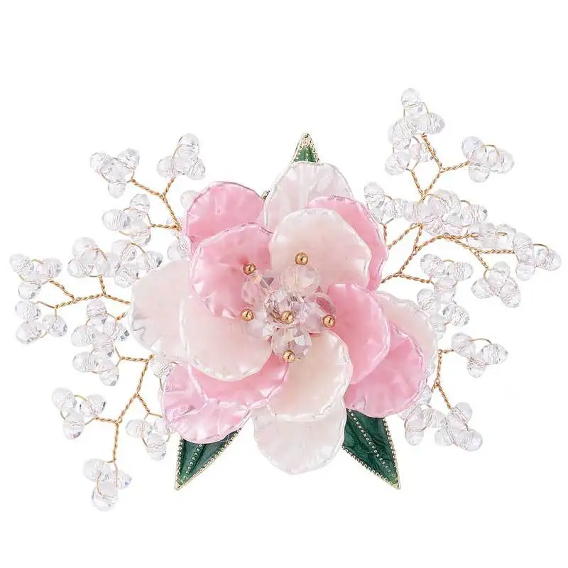 

New Handmade Crystal Flower Brooches for Women High-grade Elegant Corsage Scarf Buckle Badge Brooch Pins Jewelry Gifts