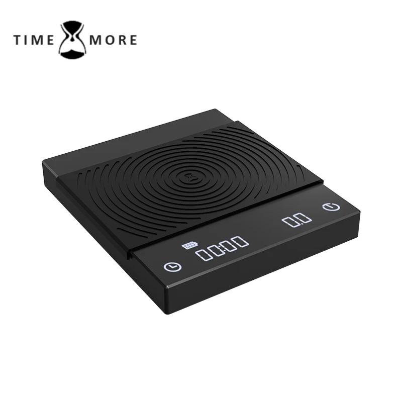 TIMEMORE 블랙 화이트 미러 기본 전자 저울, 스마트 디지털 저울, 커피 드립 저울, USB 저울 포함