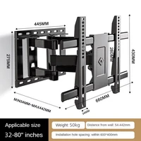 Full Motion TV Wall Mount Bracket For 32"-80" Articulating 6 Arms TV Wall Mount Stand Tilt Bracket TV, Max VESA 600x400mm - Image 6