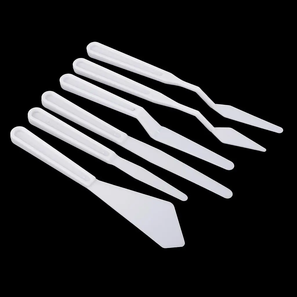 

2X 6set Plastic Palette Scraper Spatula for Acrylic Painting Tools