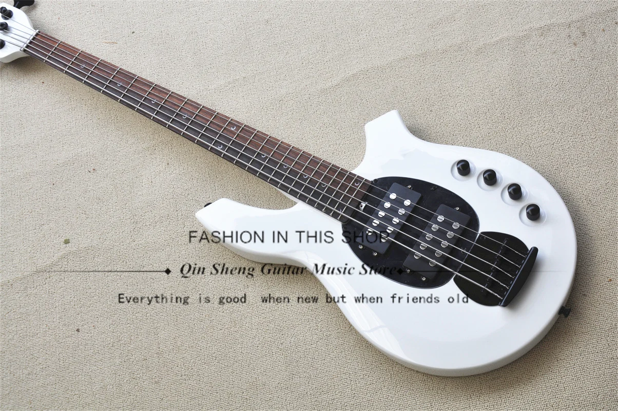 Guitare basse électrique 5 cordes, pour basse, manche en érable à travers  le corps en cendres, touche en érable, petit interrupteur, batterie Active  - AliExpress