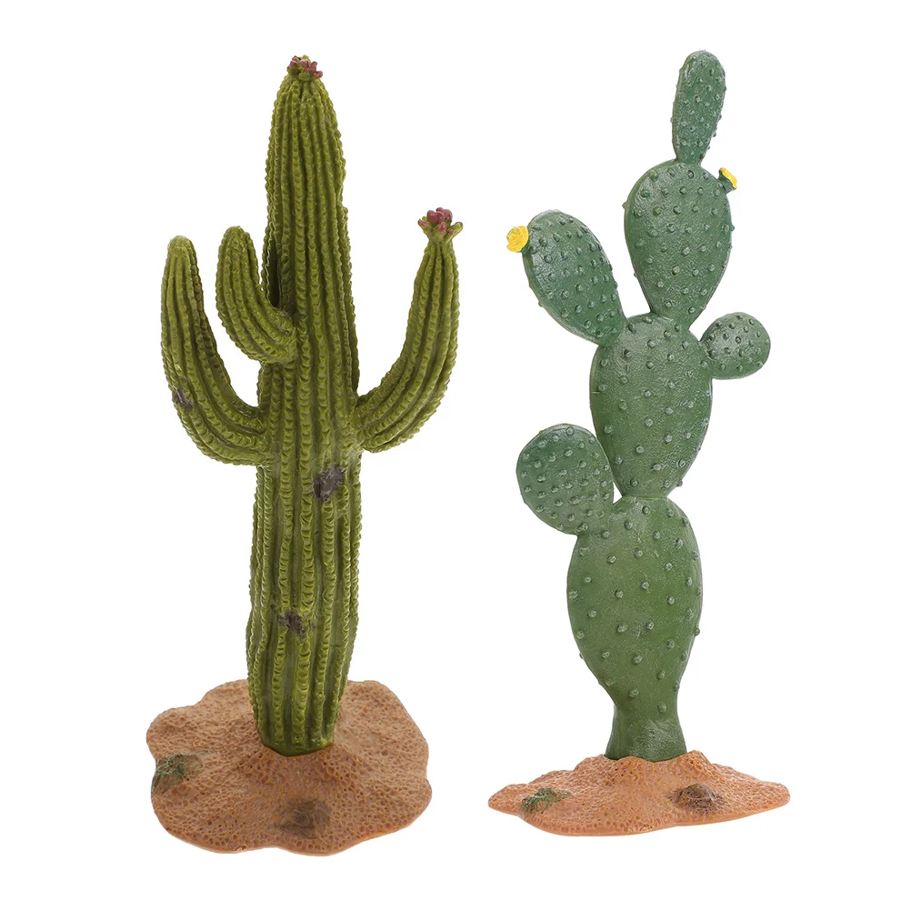 

Micro Landscape Cactus Small Potted Plant Resin Charms Tabletop Simulation Cactus Modeling Ornament Craft Home Office Decor
