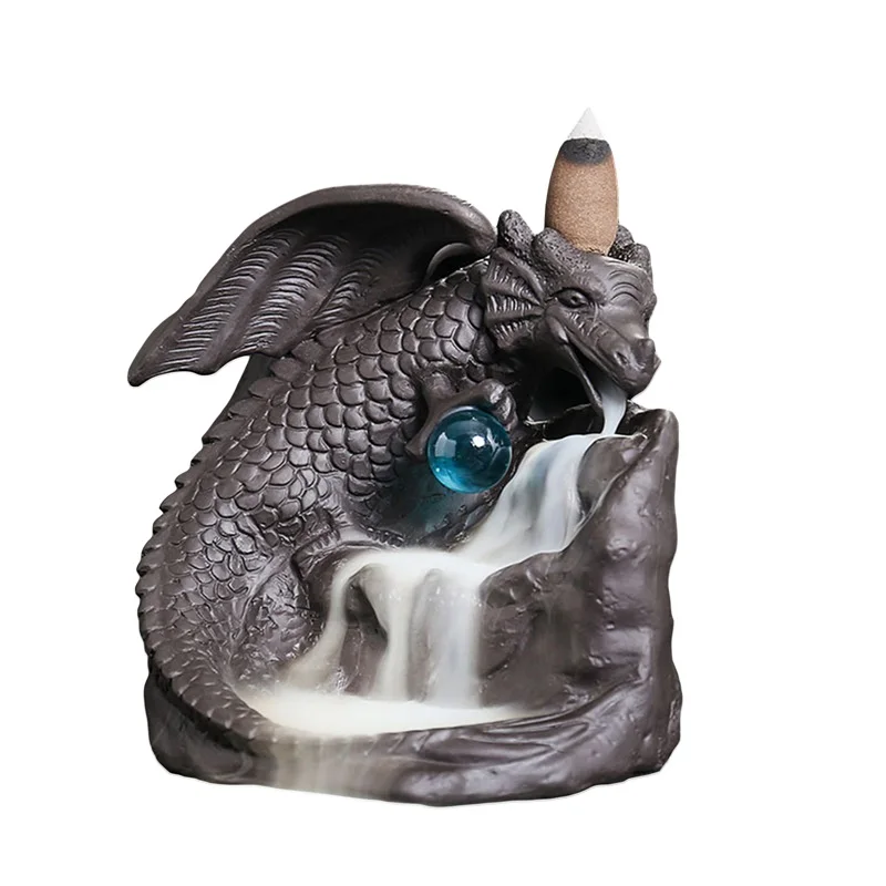 

Горелка для благовоний Dragon Backflow, винтажный керамический держатель для благовоний, подарок для украшения дома и ароматерапии