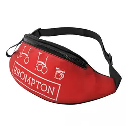 Bromptons Bike Fanny Pack Men Women Custom Crossbody Waist Bag for Travel Hiking Phone Money Pouch