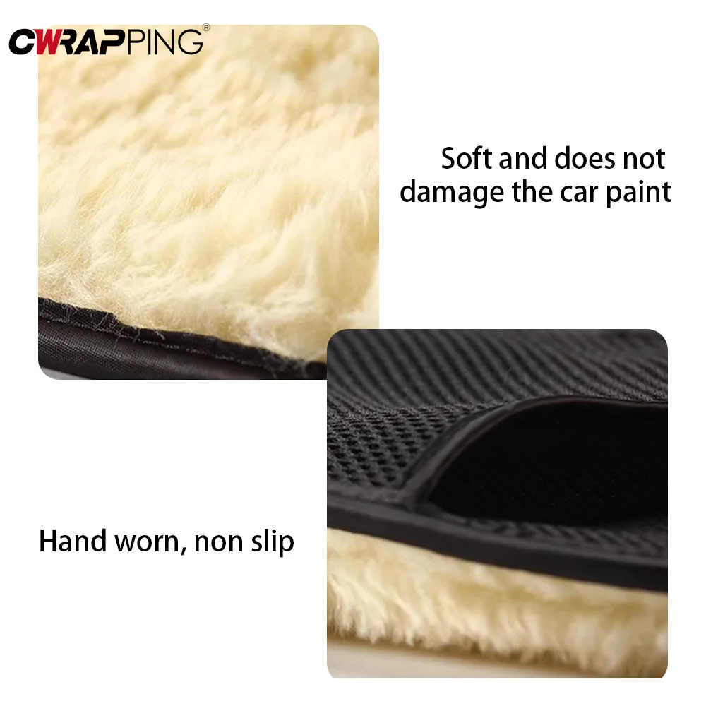 Car Wash Gloves Soft Microfiber Dust Remover Thickened Water Absorbent Imitation Wool Plush Wipe Auto Accessories