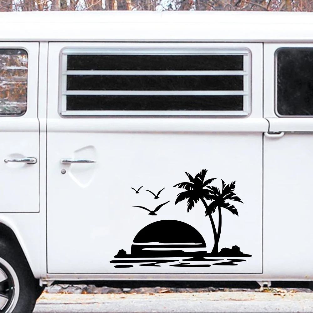 PalmTreesCarCaravanStickersAccessoriesCamperMotorhomeParadiseDecalsVinylDecoration