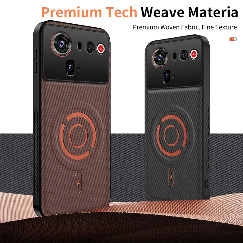 Enhanced Full Cover Magnetic Case with Wireless Charging for ZTE Nubia Ultra Series