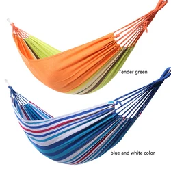 Hamac en toile à rayures, ultraléger, avec sac à dos, arc en ciel, pour loisirs en plein air, jardin, Camping, voyage 