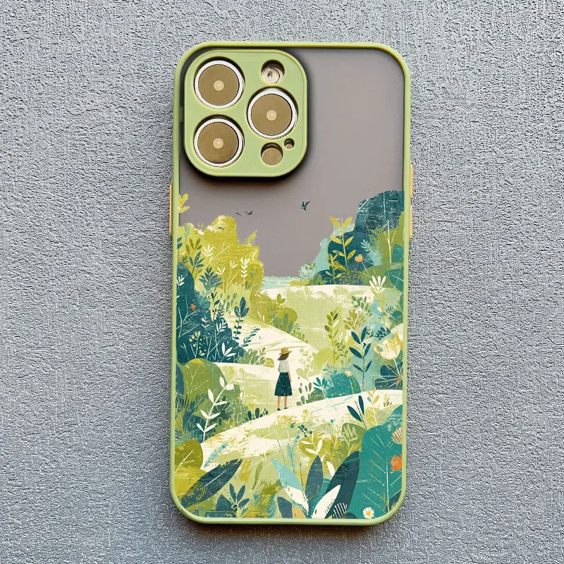 Frühlingslandschaft im Feld Handyhülle für iPhone 14 12 11 13 Pro Max Mini 17 15 Pro Max Plus X XS XR 16 14 Plus Stoßfeste Hüllen – Detail 3