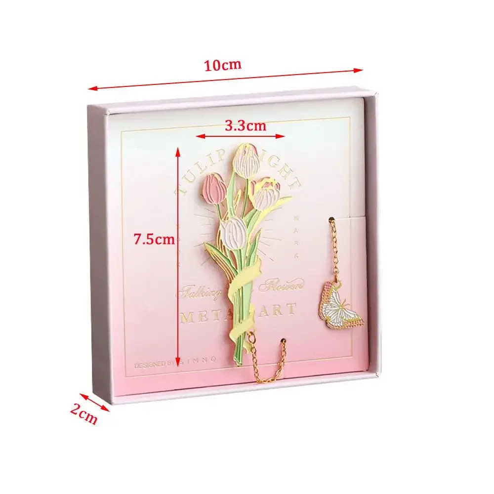 Flower Metal Bookmark metal bookmark,floral painting bookmark,bookmarks stationery supplies