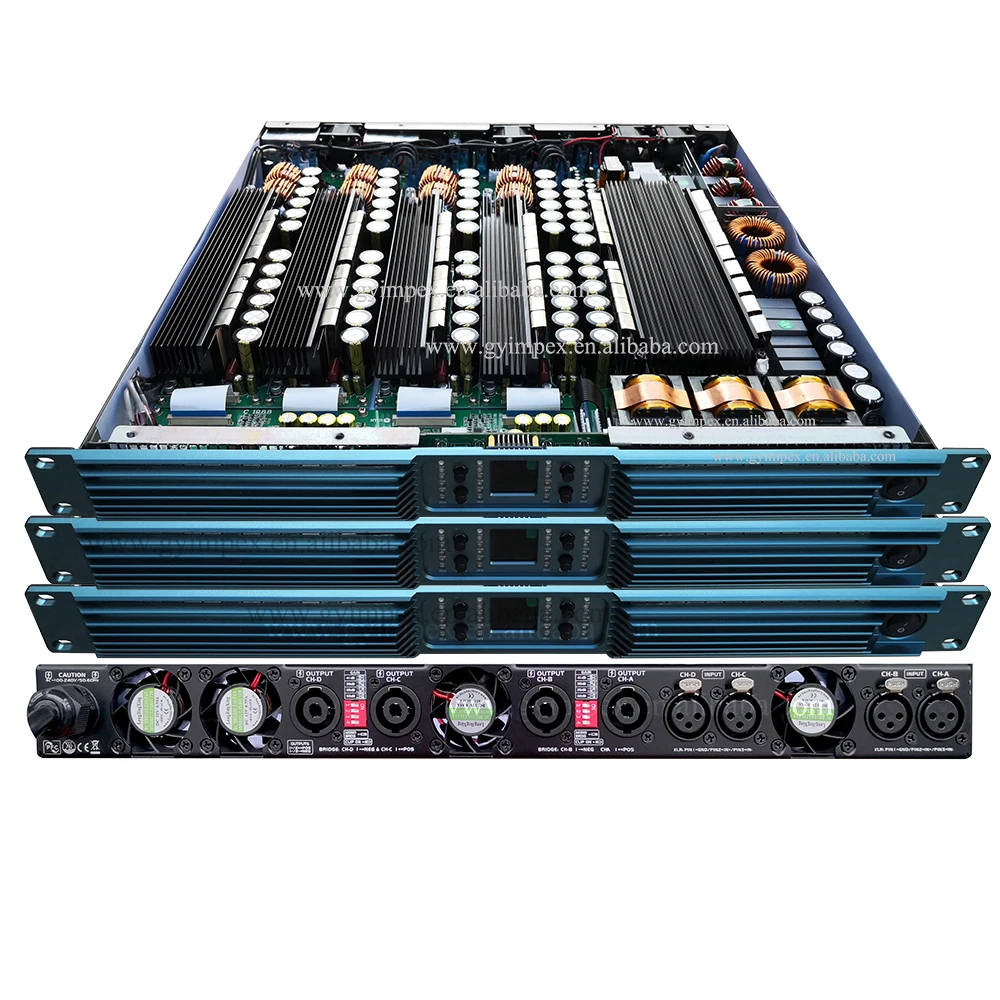 

9000 Watt Stable 2ohm 4500 Watts Touring Grade 90v-260v 50hz 60hz High Performance Touring 4 Channel Digital Power Amplifier