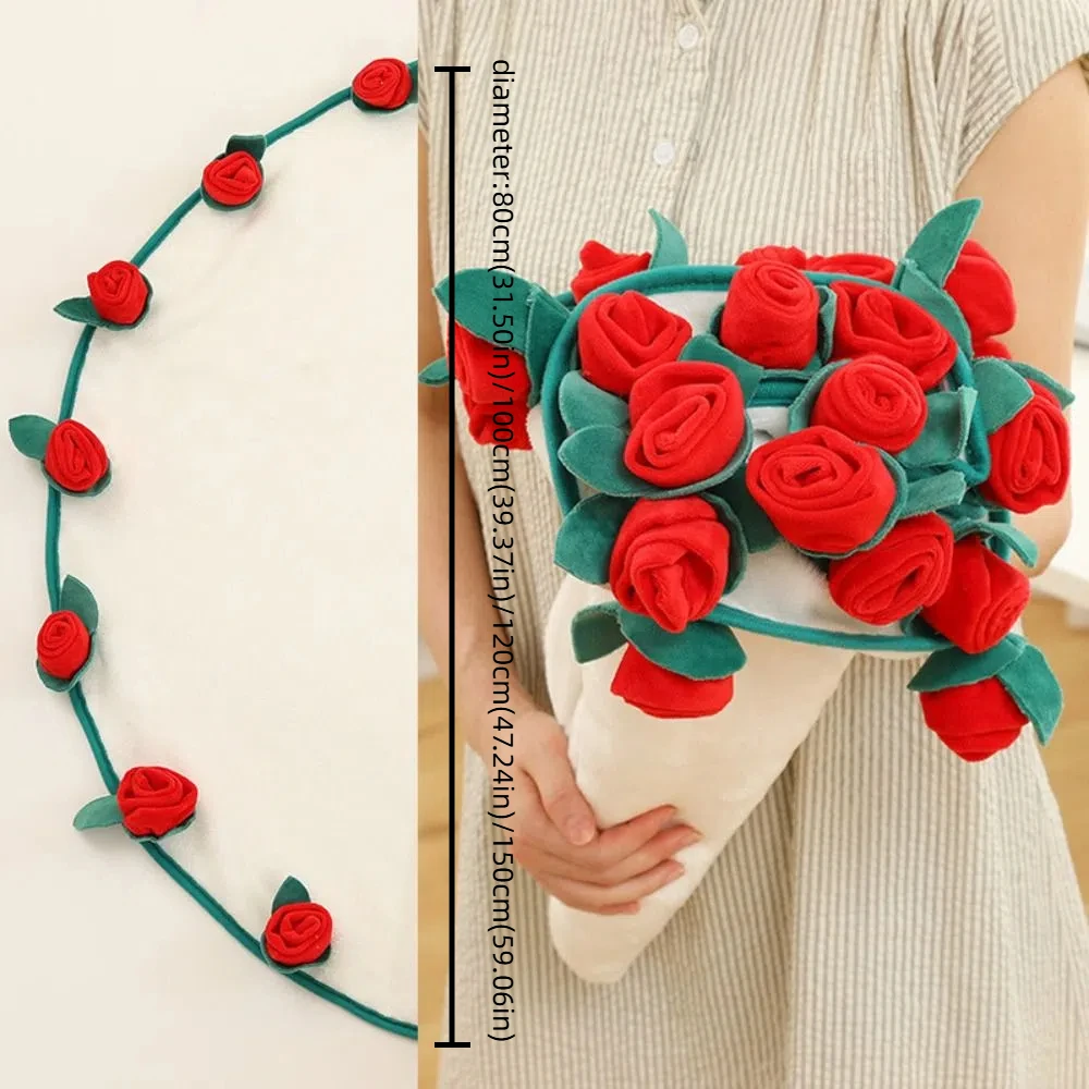 Colorful Rose Bouquet Blanket Fashion Comfortable Artificial Flower Blanket Large Size Rose Flower Nap Blanket Valentine's Day