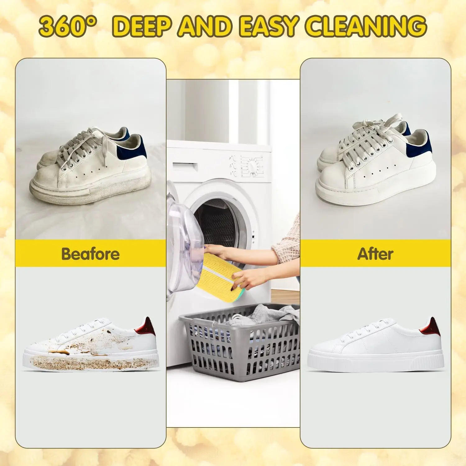 Shoe Washing Machine Bag Laundry Shoe Bags for Washer and Dryer Reusable Shoe Cleaning Bag Household Lazy Sneakers Organizer 3