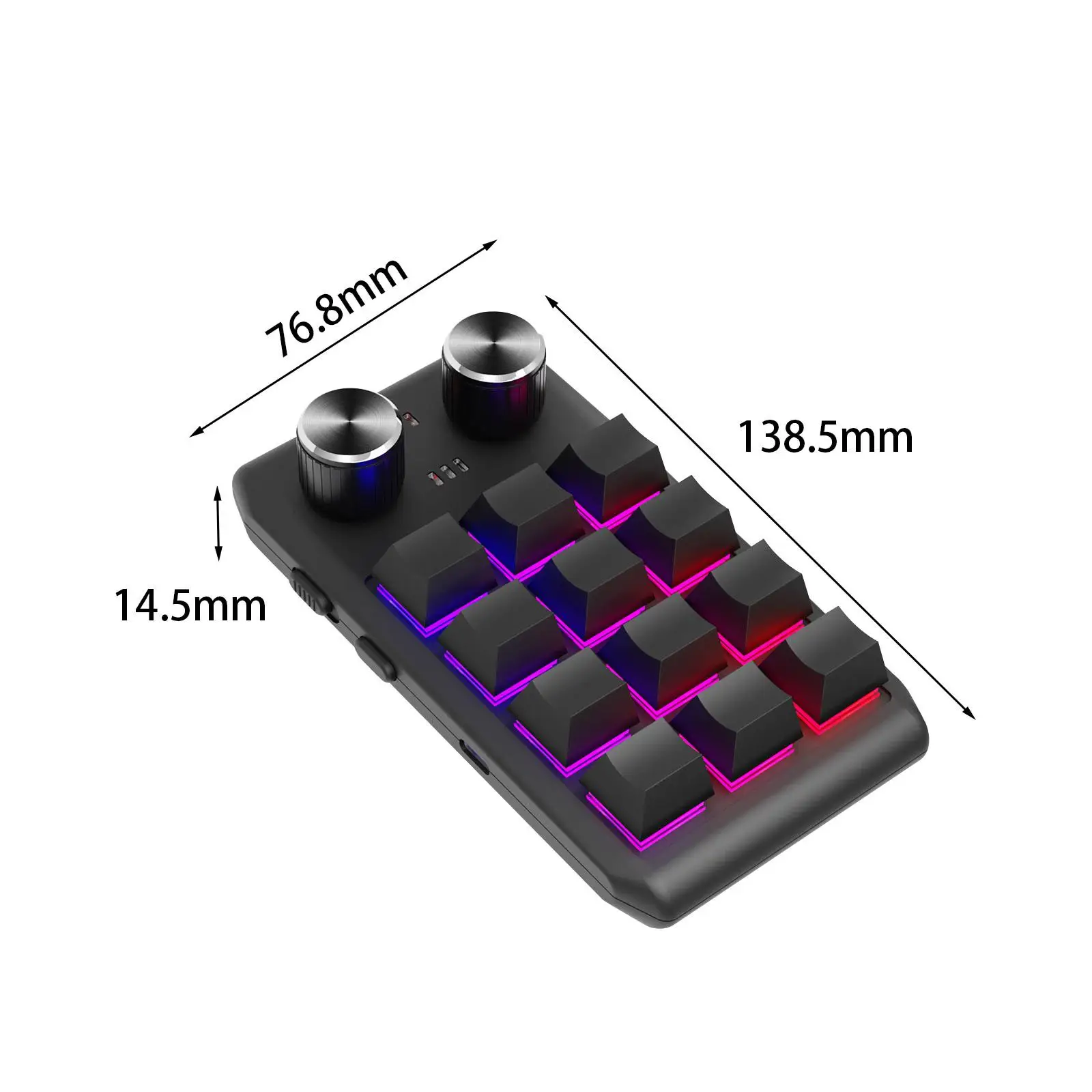 기계식 키보드 미끄럼 방지 RGB LED 12 키, 실험실 음악 디자이너
