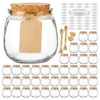 200ml Empty Candle Jars for Making, 7oz Small Glass with Cork Lids, Honey PE Lids Wedding Favor, DIY Gift, Baby Shower, Spices
