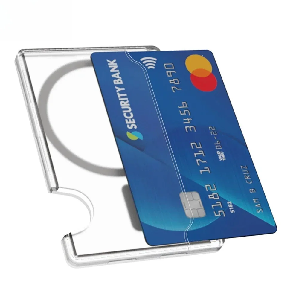 Magnetic Clear Card Holder with Strong Adsorption - Portable Wallet with Card Slots