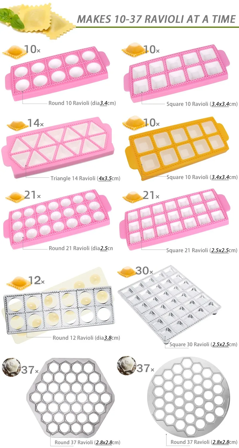 Sd19873218ade434a9ab830b4c6439a726 Ravioli Maker Mold and Cutter Round Square Triangle Ravioli Molds Pasta Pie Dumpling Making Tools Fast Press 10-37 Ravioli