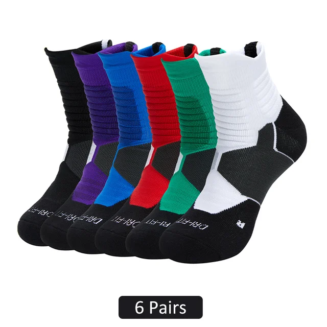 5Pairs Men's socks Breathable Socks women's Compression socks Basketball Socks Football Trekking Running Sport Socks Wintersocks 6 colors 6 pairs