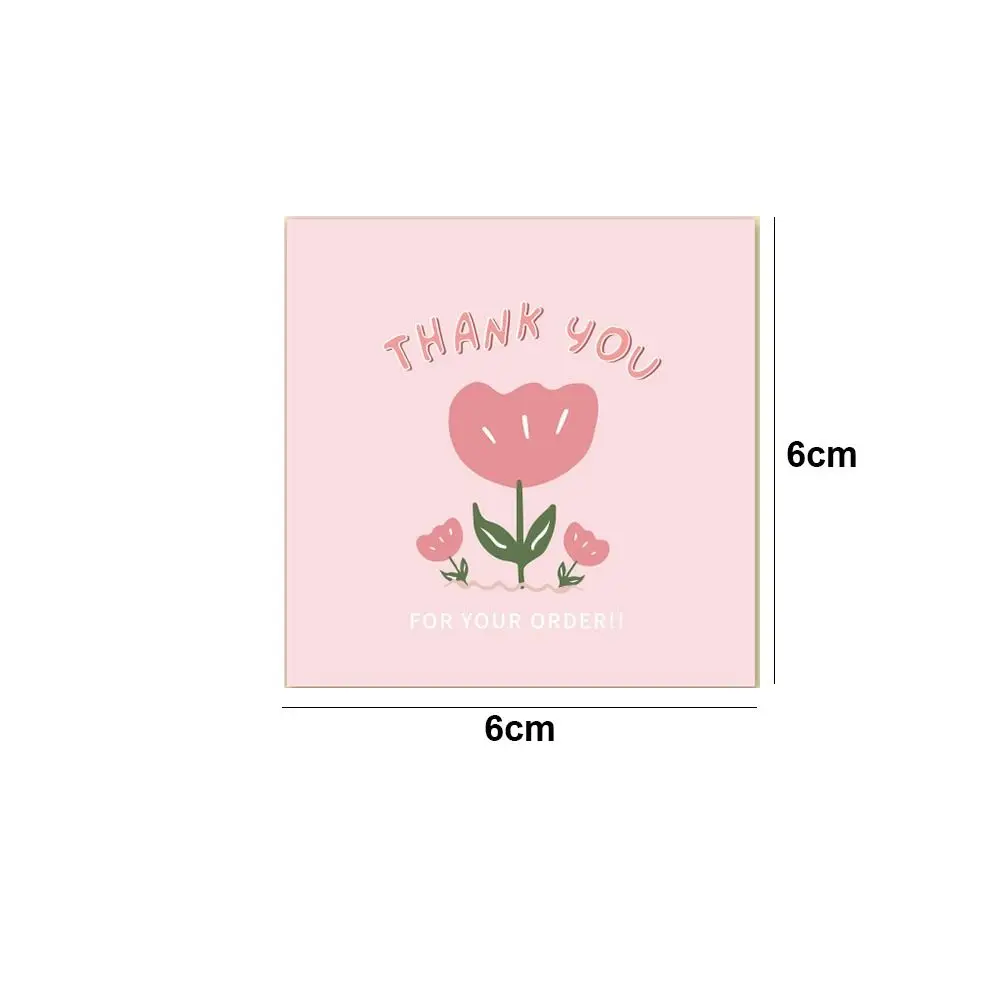 Thank You Cards Cartoon Flower Multicolor Gratitude Labels 100PCS Party Supplies DIY Greeting Postcards Home Decorations