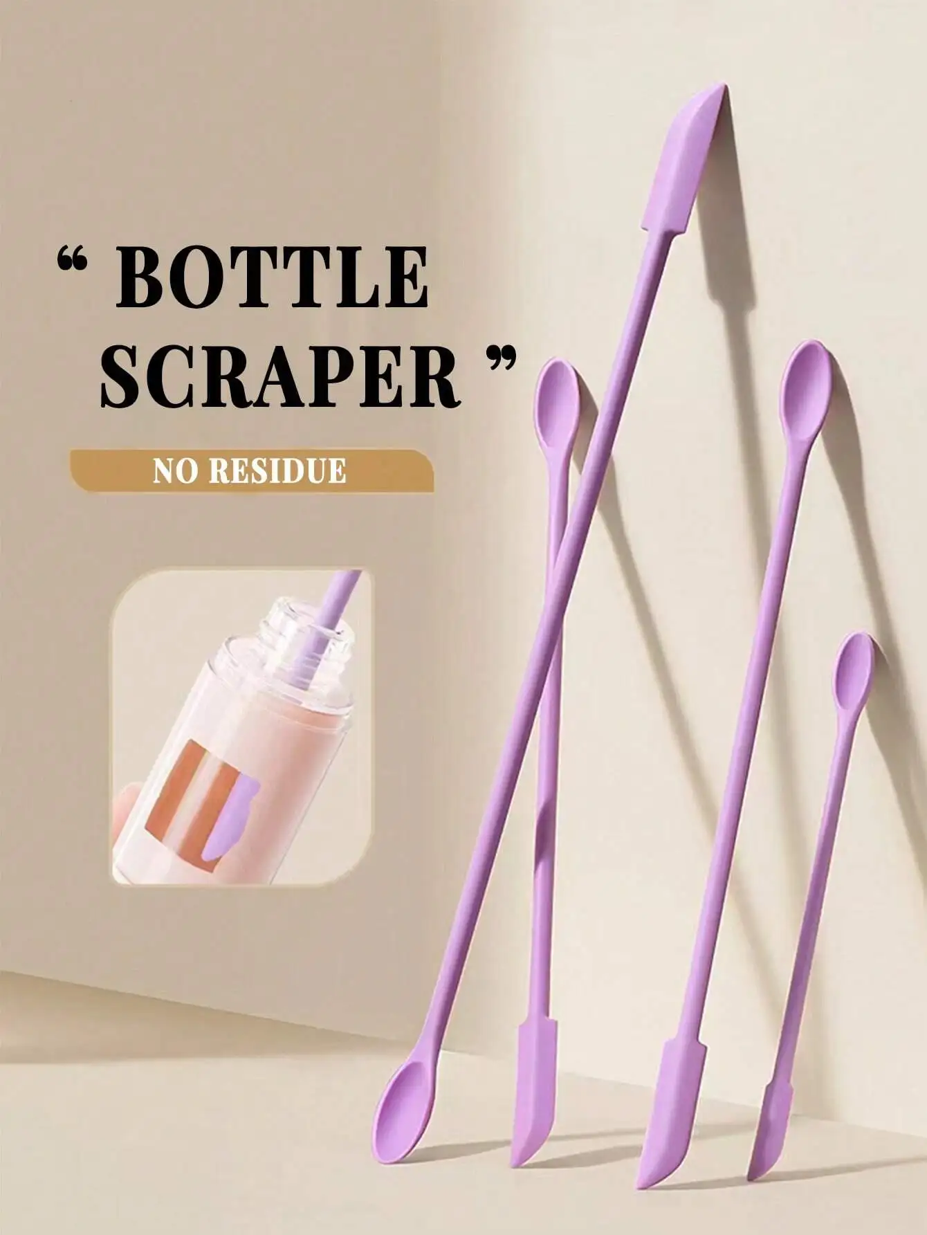 3pcs Silicone Bottle Scraper Set Foundation Spatula Shower Gel Scraper Japanese kitchen gadgets Blender spatula Wok utensils