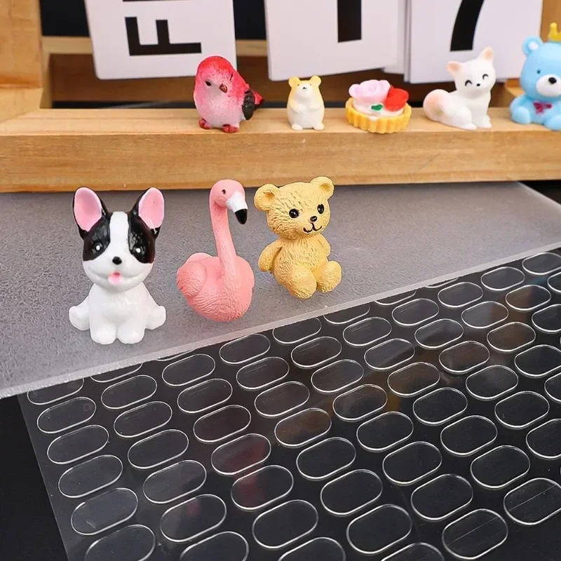 Removable Double Sided Glue Pads Self Adhesive Dots Stickers Figures Poster Dolls Wall Hanging Clear Sticky Glue Fixed Patches