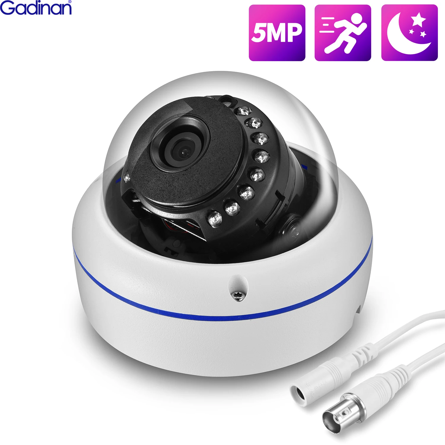 

Gadinan 5MP AHD Camera 2.8mm lens Vandal-proof Outdoor Indoor Night Vision Surveillance IP66 BNC 3.6mm Dome CCTV Monitor