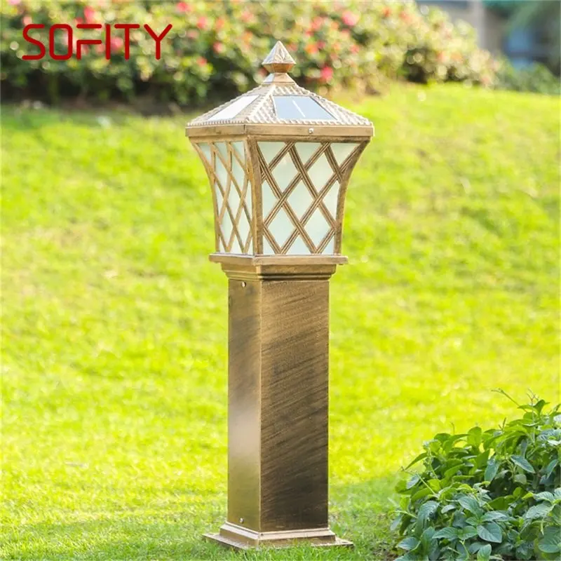 

SOFITY Outdoor Solar Lawn Light Retro Garden Lamp Fixture LED Waterproof Decorative for Home Courtyard