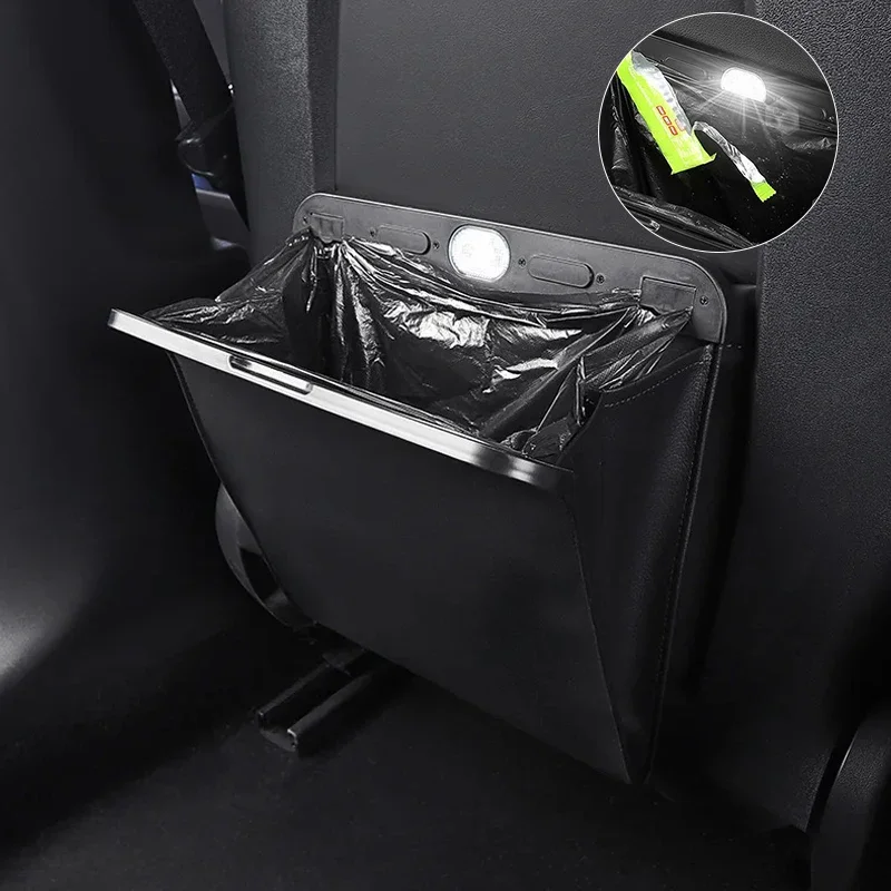 Car Garbage Bag Waterproof Magnetic Adsorption Trash Can Back Seat