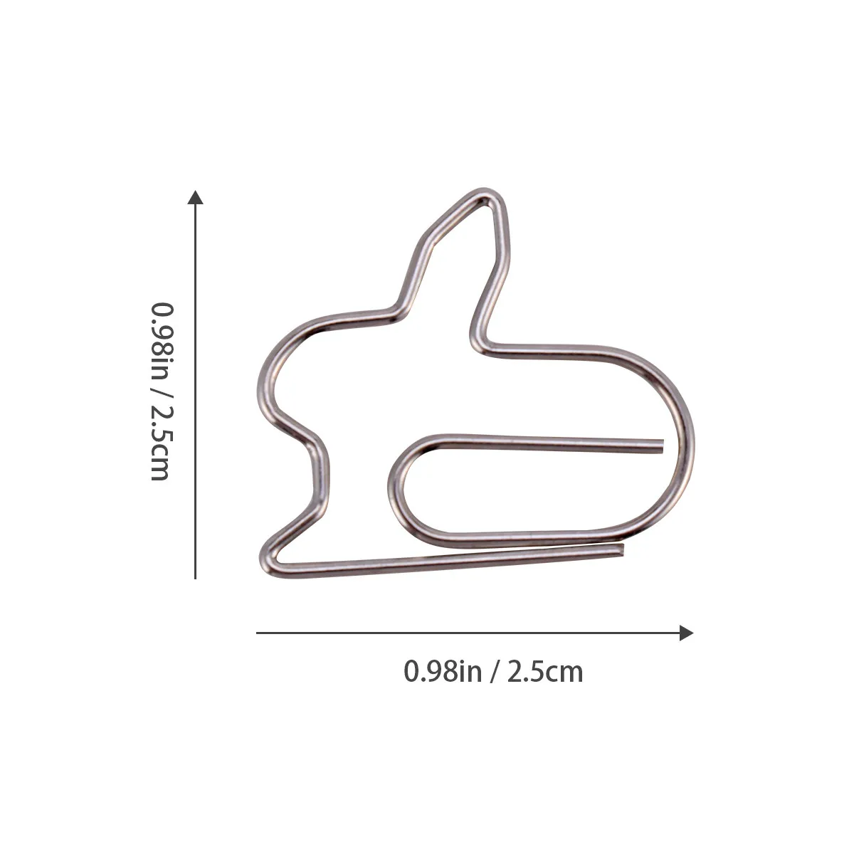 20Pcs 금속 토끼 종이 클립 창의적인 사무용품 메모용 북마크 클립 사진 문서 책 정리 문구류