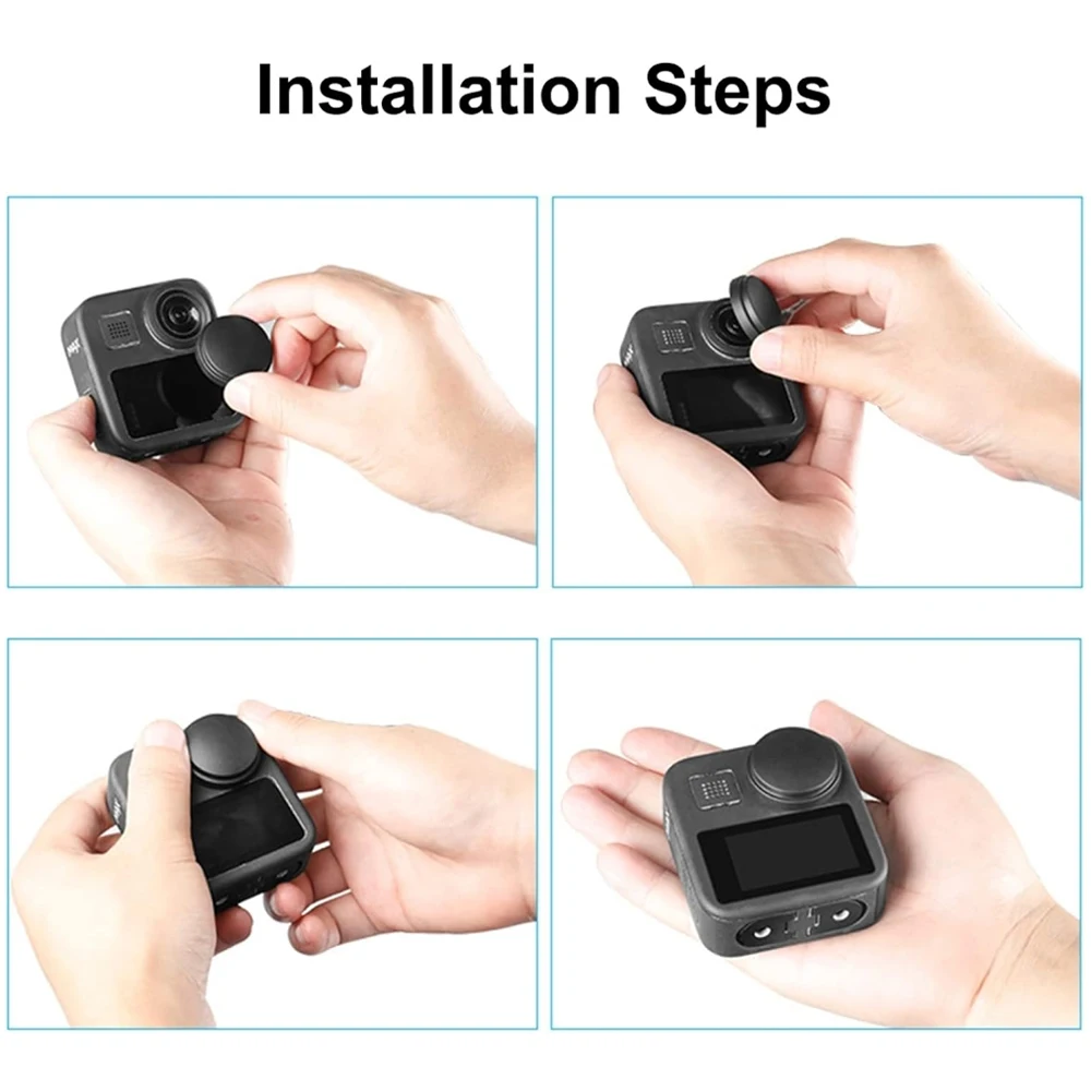 GoPro Max 렌즈 캡 실리콘 렌즈 케이스 GoPro Max 액션 카메라 액세서리 용 소프트 실리콘 소재 렌즈 보호대