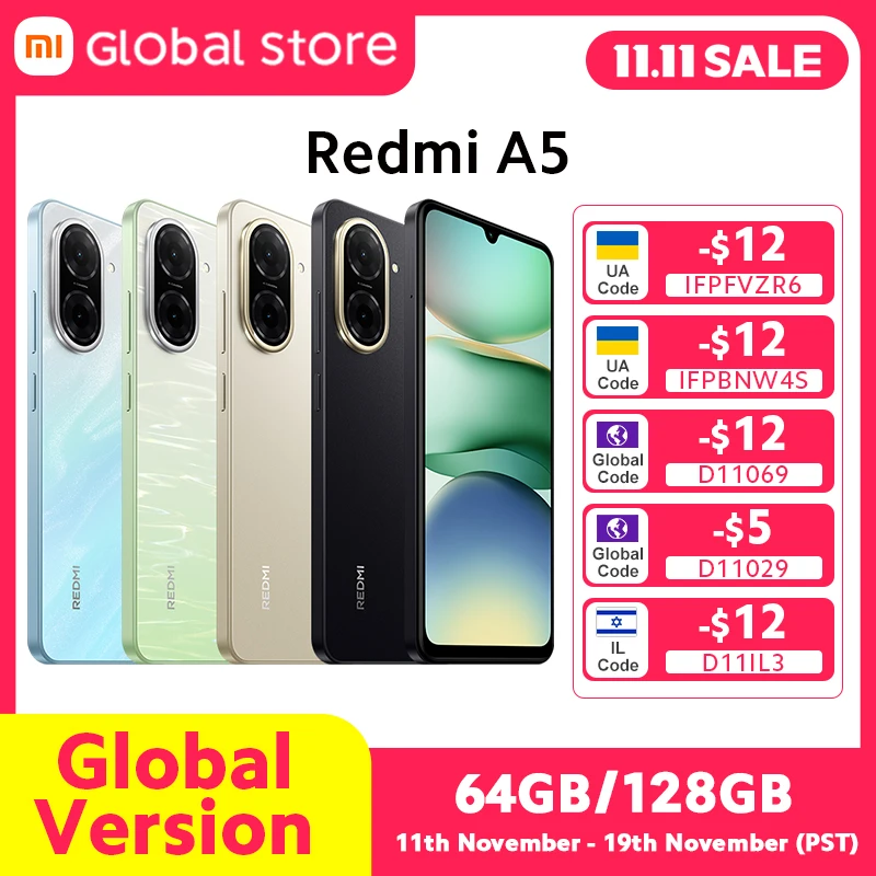 Xiaomi Redmi A5 6.88 3GB RAM 64GB ROM Android 15 Black – Real