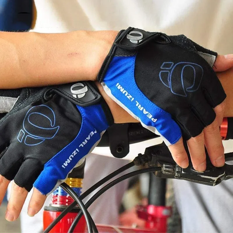 Bicycle Gel Half Finger Gloves Anti Slip Sweat Proof Shockproof Mountain Bike Road Armguard Portable Half Finger Bicycle Gloves