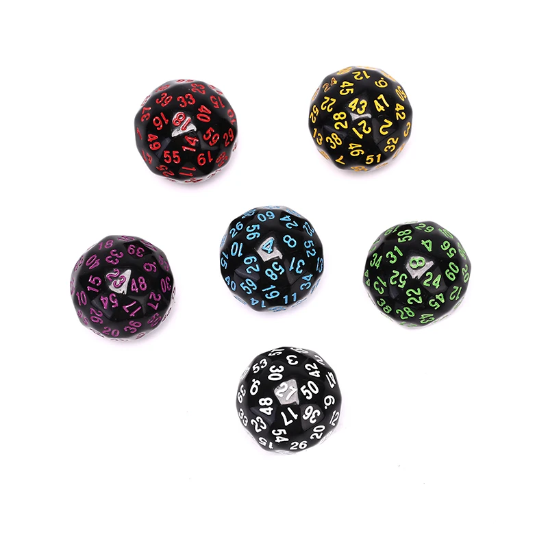 

1Pcs Game Dice Polyhedral D60 Multi Sided Dice Digital Dice Game Party Entertainment Equipment