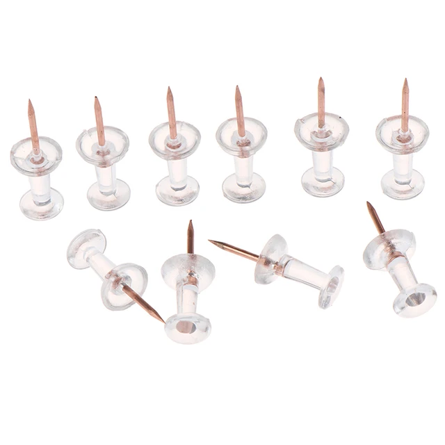 100pcs Transparent Rose Gold Pushpin Cork Plastic Pushpin Cork Board  Thumbtack Pin Rose Gold Decor Decoration Push Pins Clear - AliExpress