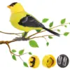 Robot birds, electronic singing and chirping bird toys, battery-powered singing birds, for home decor, lighting voice control 6