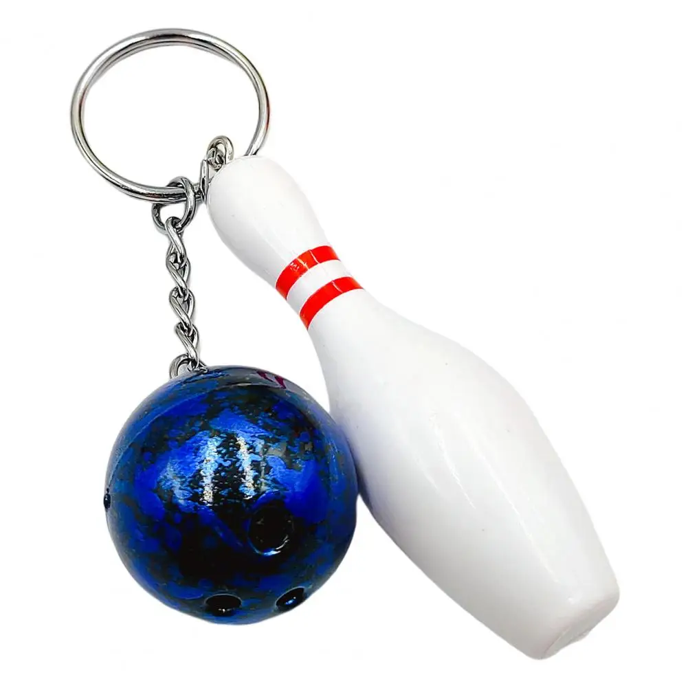 Handbag Backpack Car Key Chain Bowling Mini Ball Shape Man Women Key Ring Ornament Sports Keyring Pendant Gift bowling accessories