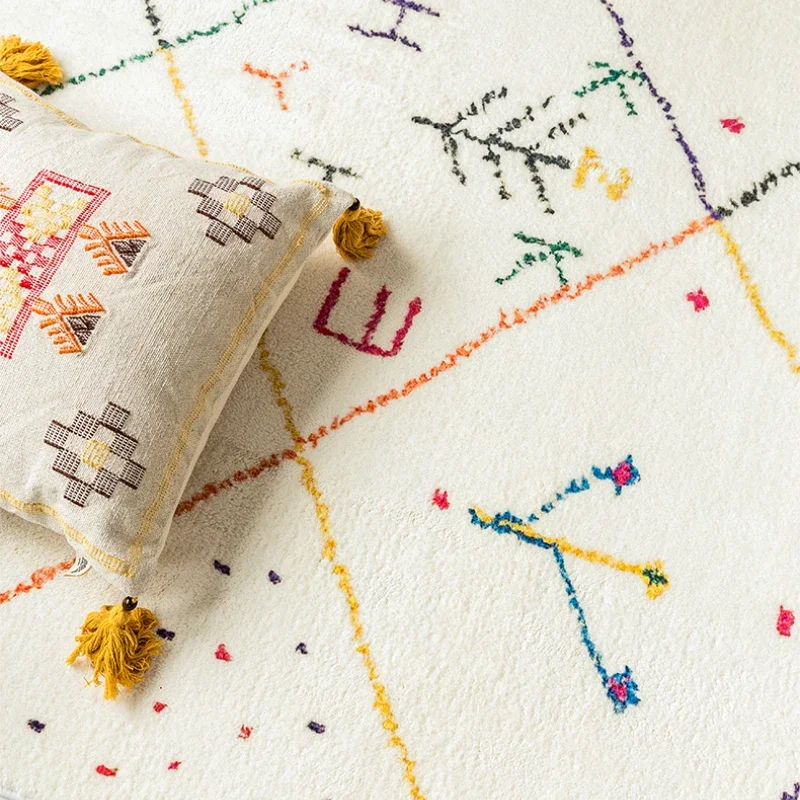 Carpet for Living Room Ethnic Style Large Area Fluffy Children Bedroom Rug Home Decoration Cloakroom Plush Mat ковер Tapete 러그 5