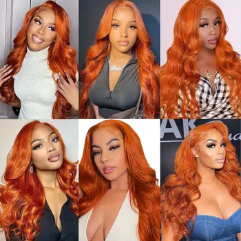 P4/27 Highlight 99J Human Hair Colored Wigs 30 32 Inches Body Wave 13x4 HD Lace Frontal Hair Wigs for Black Women 180 Density - Image 6