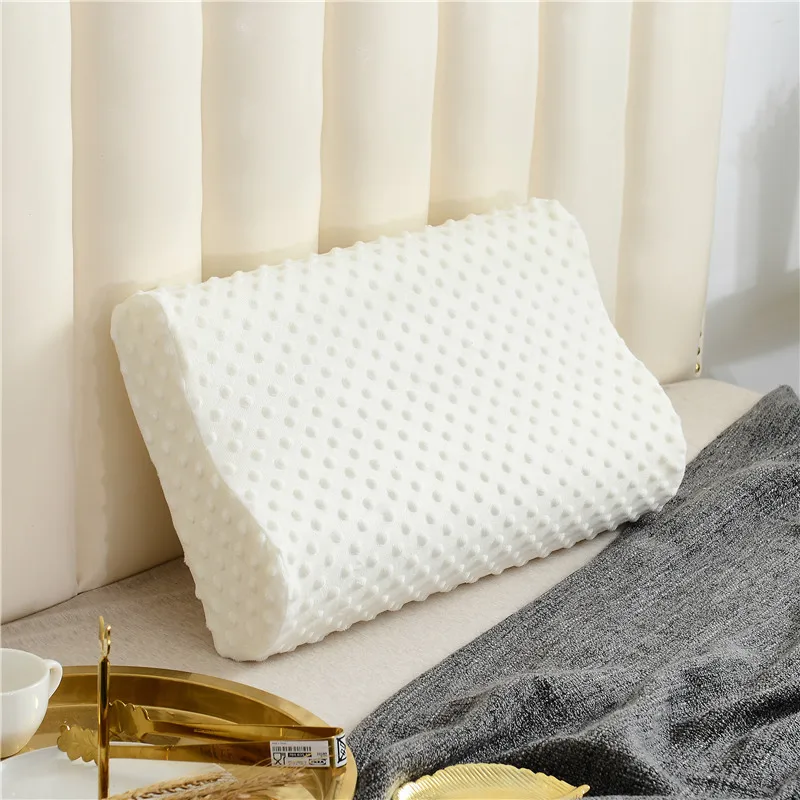 1pc Memory Foam Pillow Knitted Fabric Polyurethane Slow Rebound Temperature Sensing Water Cube Pillow Core For Anti-snoring Neck neck pillow sleep pillow