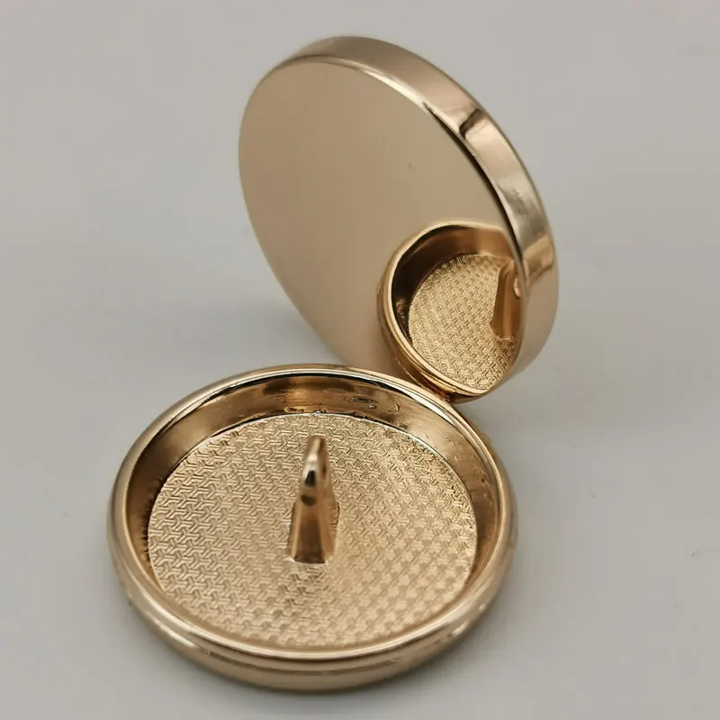 10 Stück flache, glatte, goldene Metallknöpfe für Kleidung, Hemden, hochwertige goldene Schnallen, Kunsthandwerk, Handarbeit, DIY-Nähzubehör, neu – Detail 7