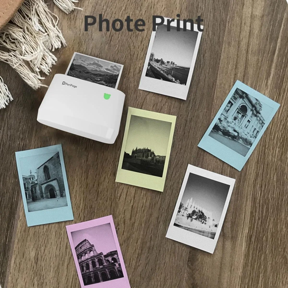 Peripage 77mm Thermal Notes Sticker Paper,10 Years,Self-adhesive White/Color/Label Pattern Sticker Rolls for A9 A9Max Printer