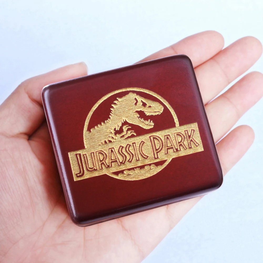 Music Box SOFTALK Jurassic Park Solid Wood Wine Red Theme Music Box Birthday, Christmas, Valentine's Day Gifts