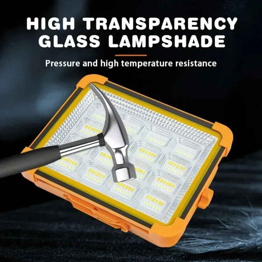 LED Flood Light Portable Camping Light 200-800W Outdoor Solar LED Floodlight For Camping Fishing