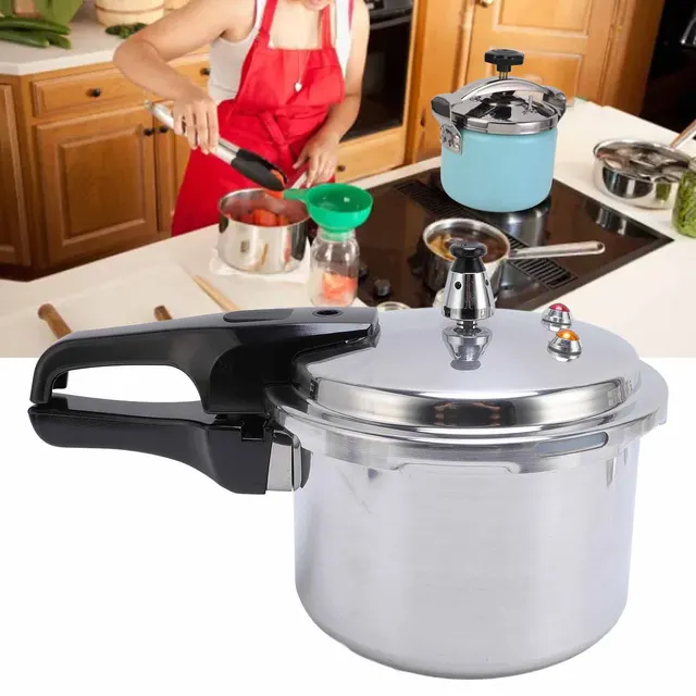 Pressure Cooker Aluminium Alloy Explosion Proof Large Capacity Pressure Canning Pot Cooker Pressure Cooker Pot Fast Cooking Pot 4