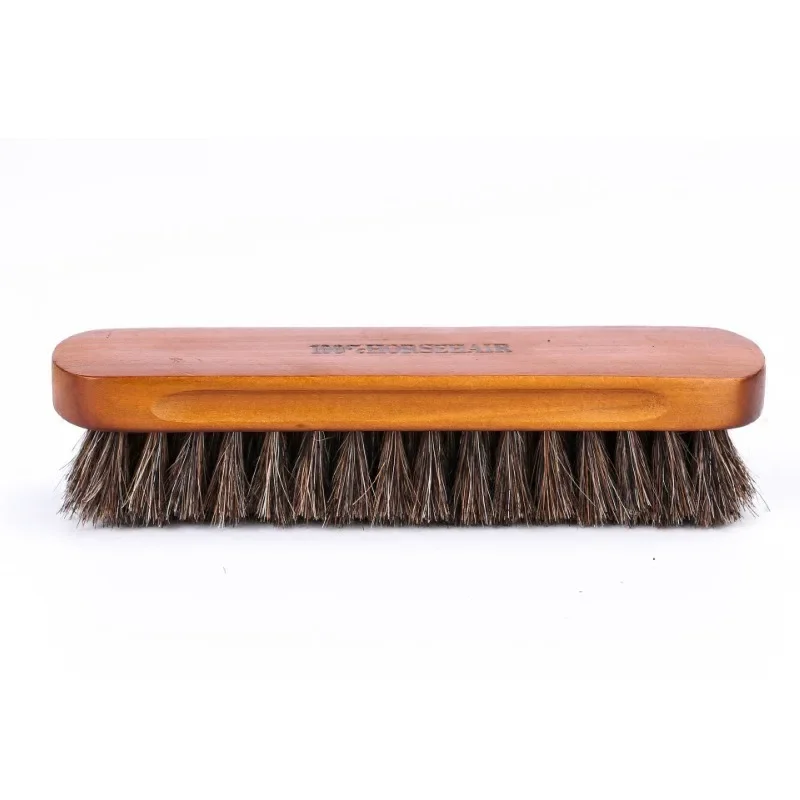 Horsehair Shoe Brush Polish Natural Leather Real Horse Hair Soft Polishing Tool Bootpolish Cleaning Brush for Suede Nubuck Boot