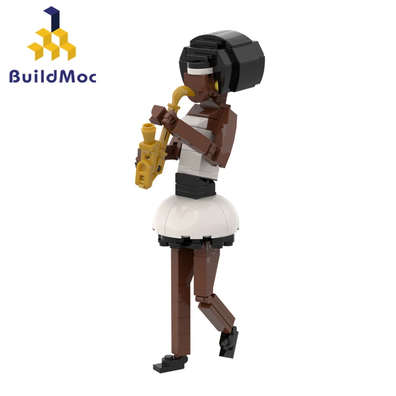 

Buildmoc Ideas Jazz Saxophone Female Musician for 21334 MOC Building Blocks Kits Toys for Children Kids Gifts Toy 144PCS Bricks