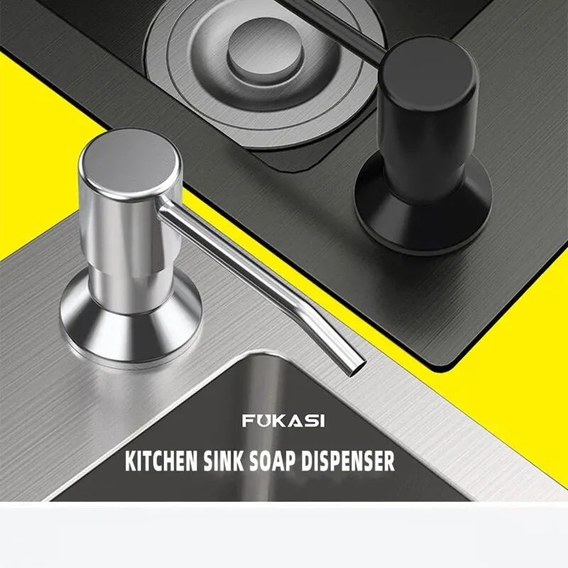 Kitchen Sink Countertop Press Pump Apparatus 350 Ml Stainless Steel Reusable Pump Head Extension Tube Liquid Bottle Sink