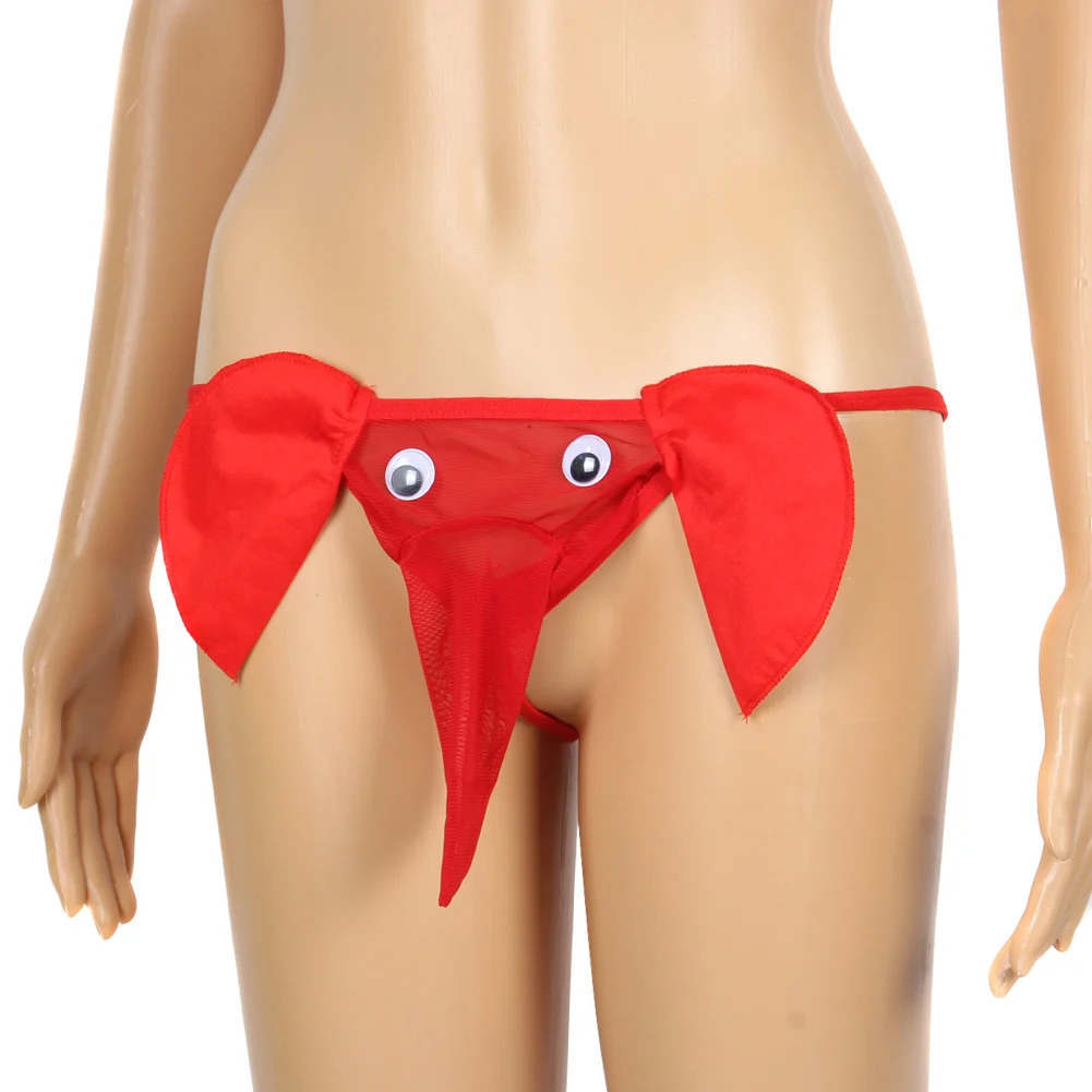 Sexy Panties Elephant Sissy Thong Men's G-String Thong Novelty Sexy Penis Pouch Funny Underwear Fashion Briefs SN-Hot