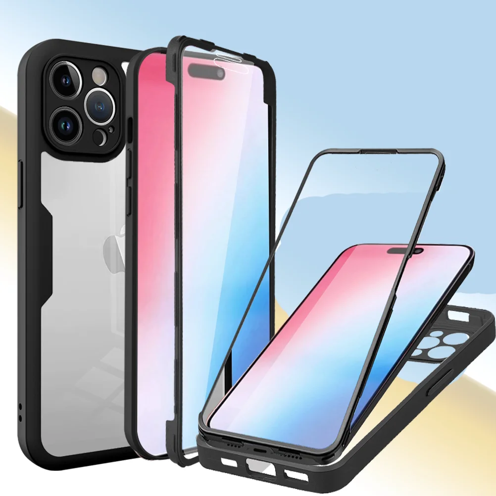 360° Full Body Shockproof Clear Case with Bumper Protection